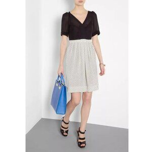 Marc by Marc Jacobs 100% Silk Dress (Ivory/Black) 0